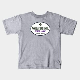 Appalachian Trail - Georgia to Maine - White Oval Kids T-Shirt